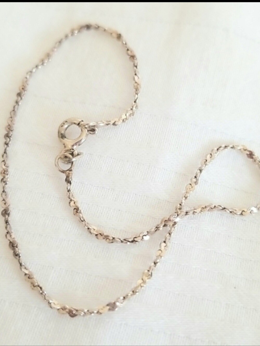 Sterling Silver Bracelet Italy Thin Twist